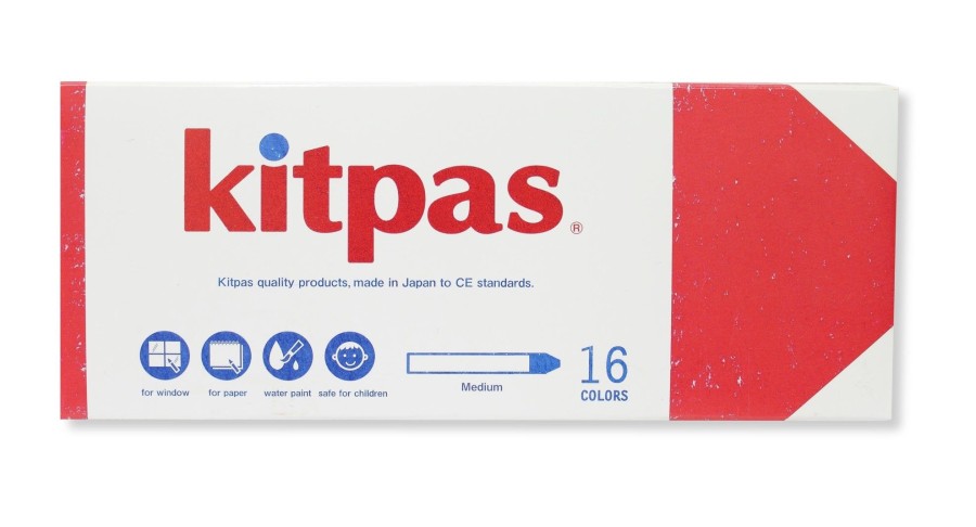 Play & Learn Kitpas Chalk & Crayons | Medium Crayons By Kitpas (16 Colours)