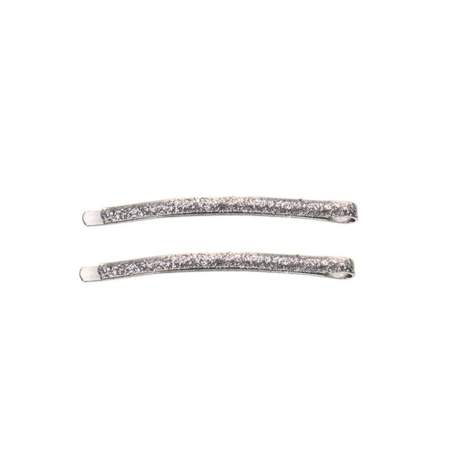 Gifts Bon Dep Little Treats | Glitter Thin Hair Clip In Silver 2Pac By Bon Dep