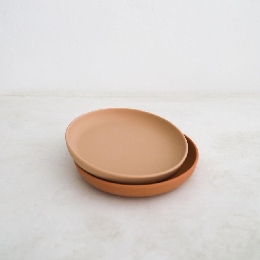 @Home Rommer Plates, Bowls & Cups | Rommer Silicone Plate Set - Cinnamon/Nude