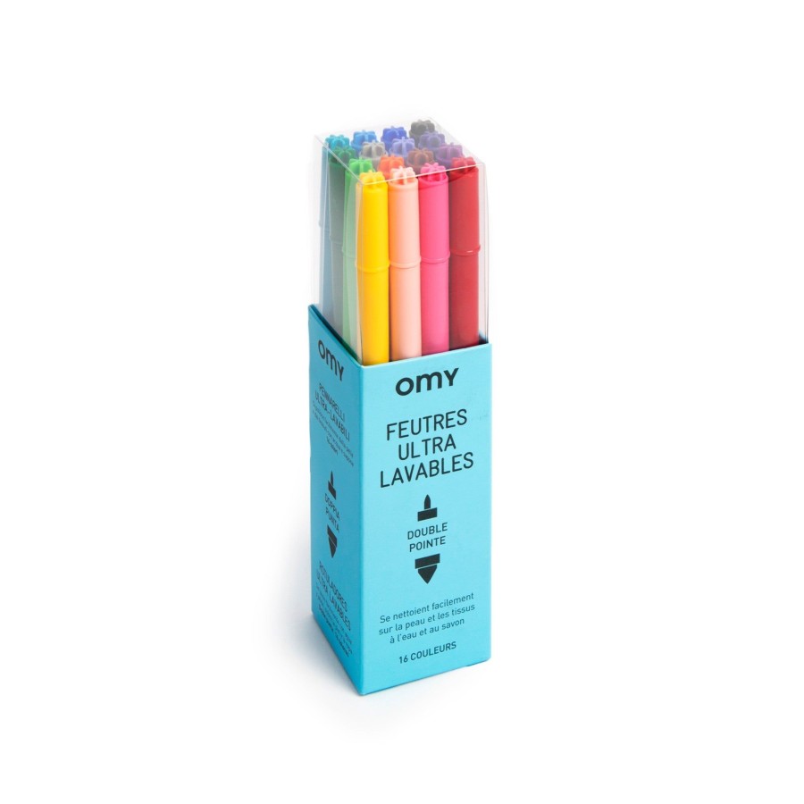 Play & Learn OMY Colouring | 16 Washable Felt Pens