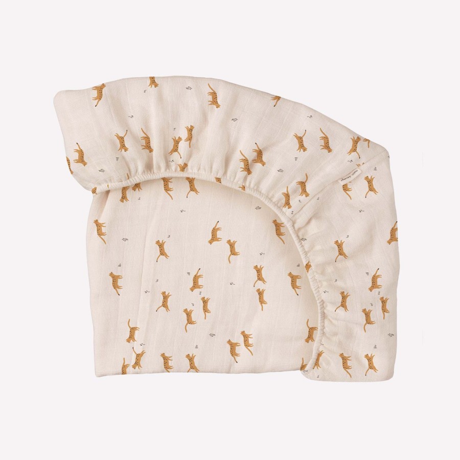 @Home Main Sauvage Sleep | Savannah Print Muslin Fitted Sheet