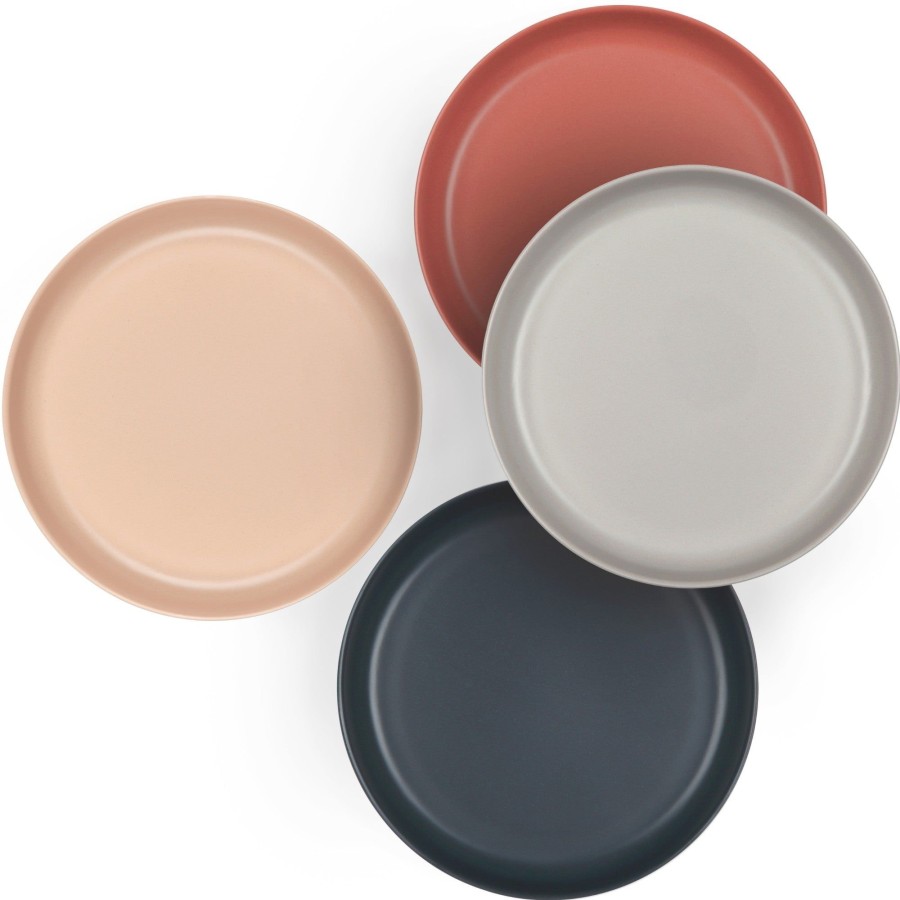 @Home Ekobo Dinnerware Sets | Bamboo Plate Set Scandi | Blush, Cloud, Storm, Terracotta