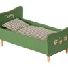 Play & Learn Maileg Pretend Play | Dusty Green Wooden Bed, Teddy Dad