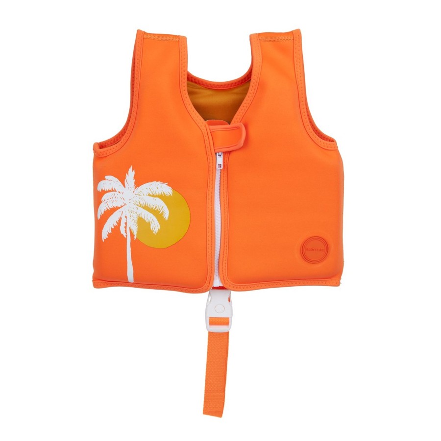 Play & Learn Sunnylife Beach & Pool Toys | Swim Vest Desert Palms | Neon Pomelo 1-2Y