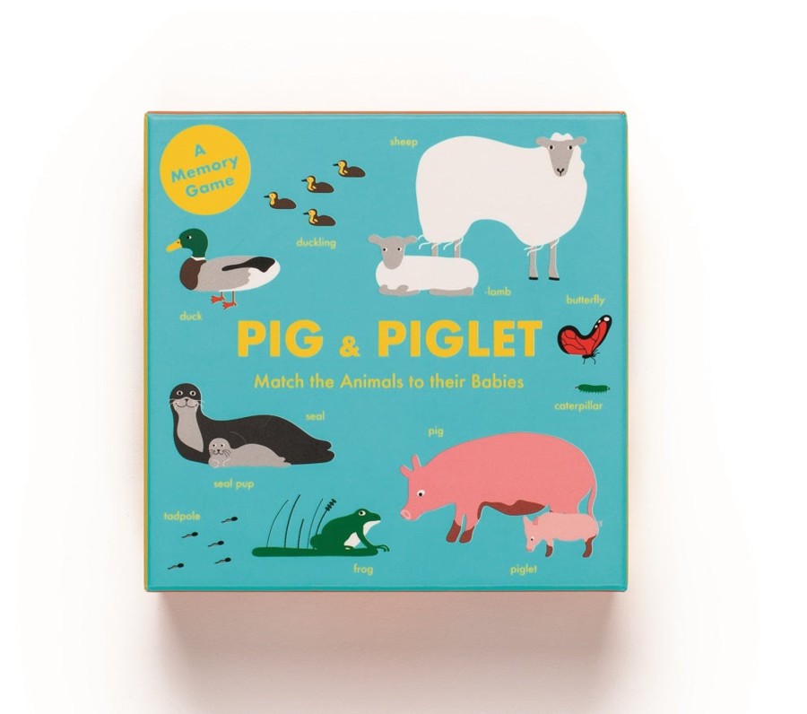 Play & Learn Laurence King Puzzles & Games | Pig And Piglet Matching Game By Laurence King