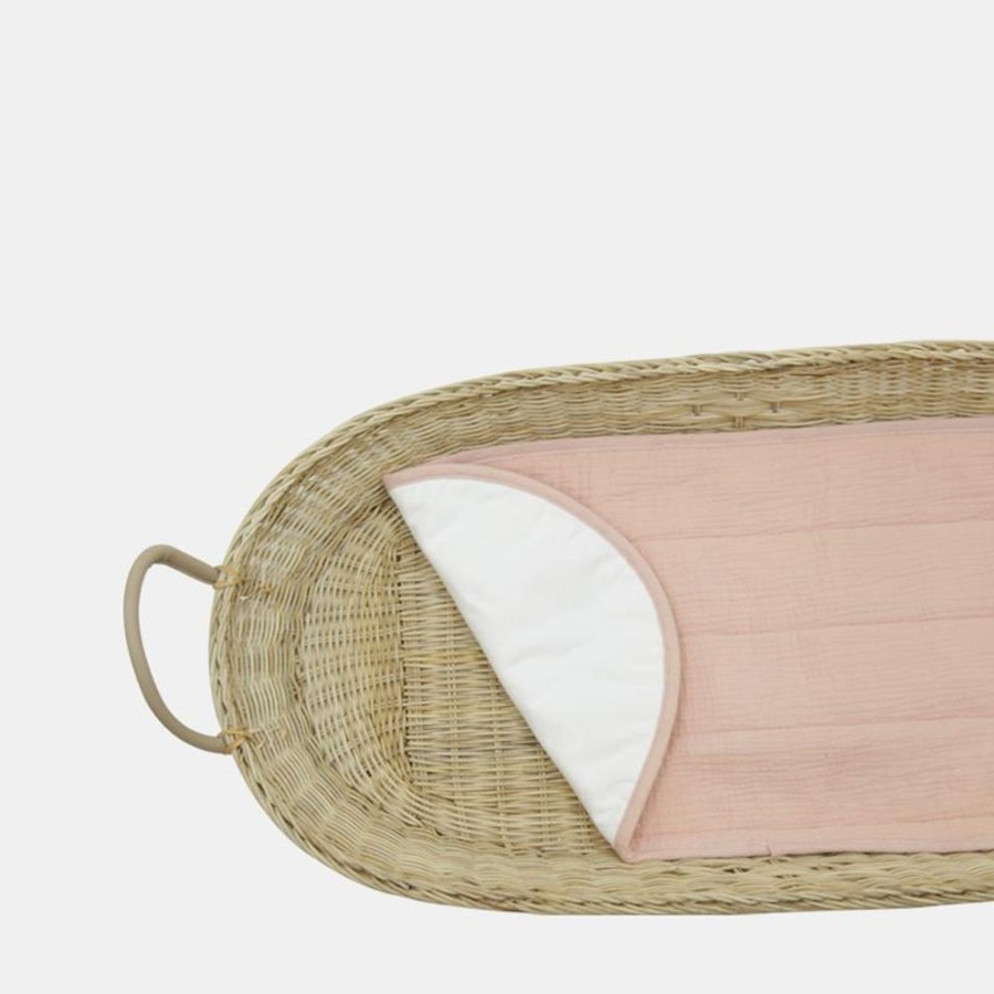 Baby Olli Ella Changing & Accessories | Olli Ella Changing Basket Luxe Organic Cotton Liner | Rose