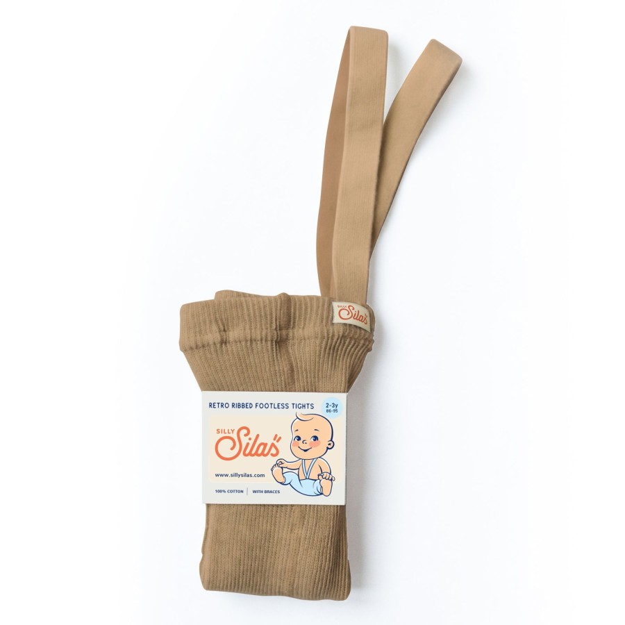 Clothing & Accessories Silly Silas Socks, Booties & Tights | Footless Tights Light Brown