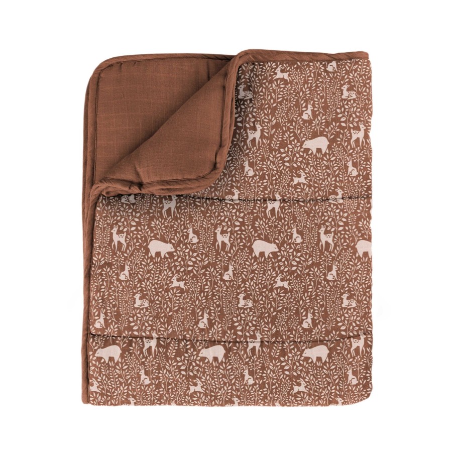 @Home Main Sauvage Sleep | Woodland Quilted Blanket | 120 X 100 Cm