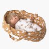 Play & Learn Minikane Dolls & Accessories | Gordis Cotton Bassinet Little Chick Prints With Pillow 35Cm