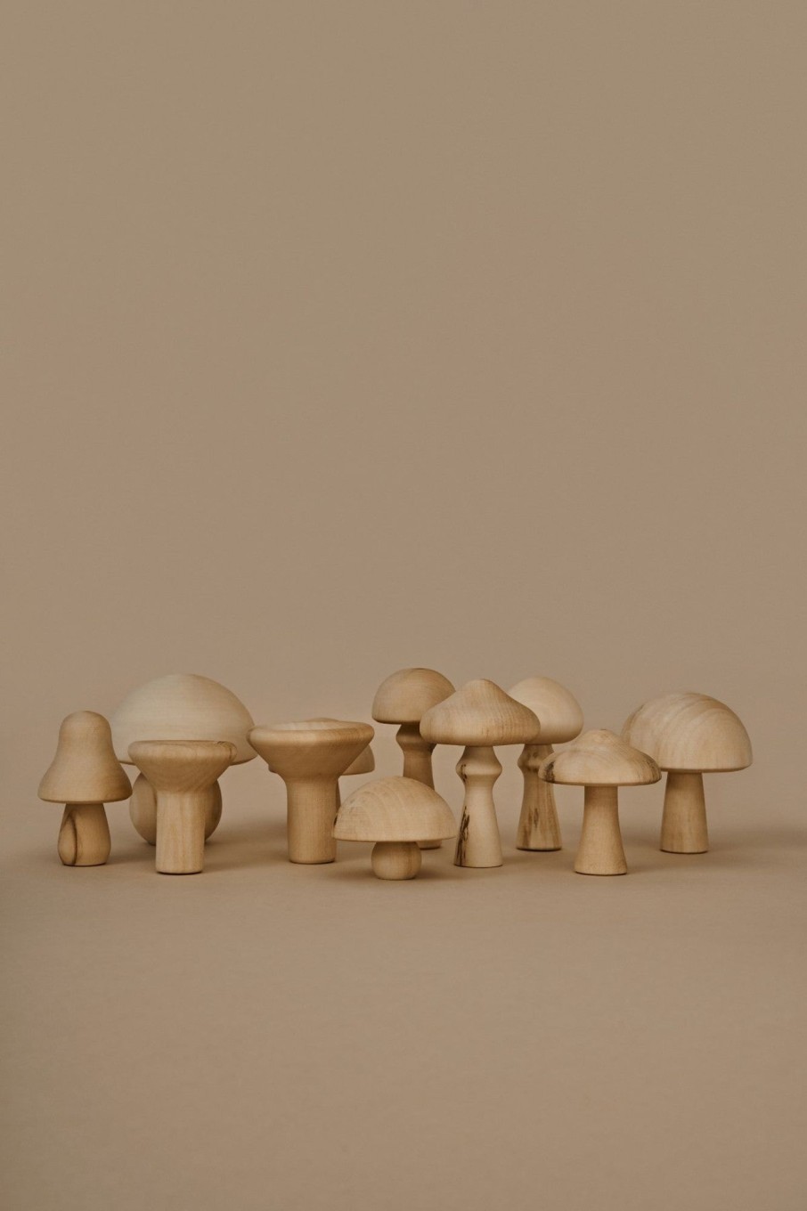 Play & Learn Raduga Grez Pretend Play | Wooden Mushrooms Set - Natural