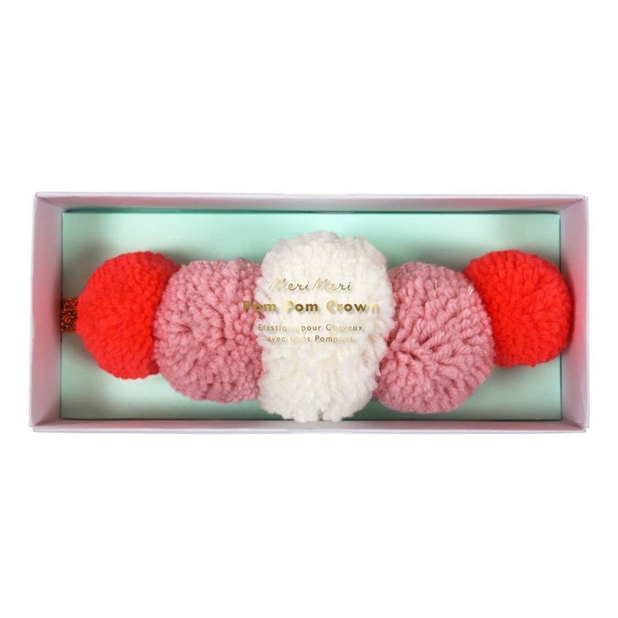 @Home Meri Meri Valentines | Pink Pom Pom Crown