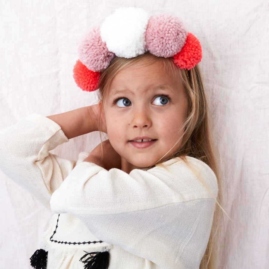 @Home Meri Meri Valentines | Pink Pom Pom Crown