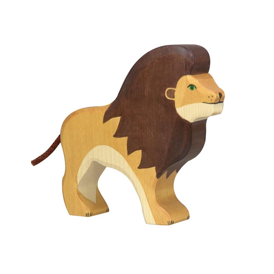 Play & Learn Holztiger Wooden Toys | Lion Wooden Figure