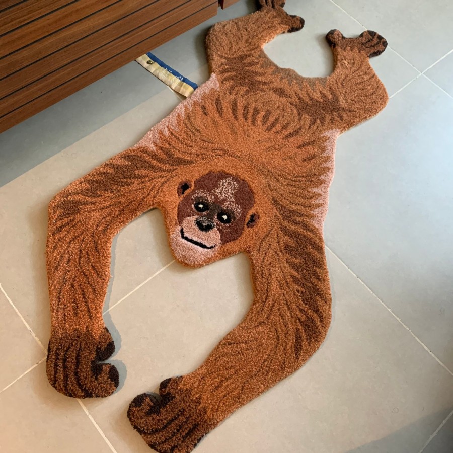 @Home Doing Goods Cushions & Rugs | Oddly Orang Utan Wool Rug Small