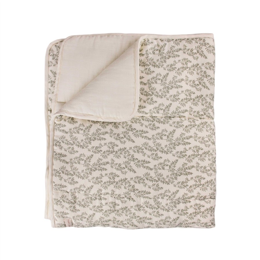 @Home Main Sauvage Sleep | Bay Leaves Quilted Blanket | 120 X 100 Cm