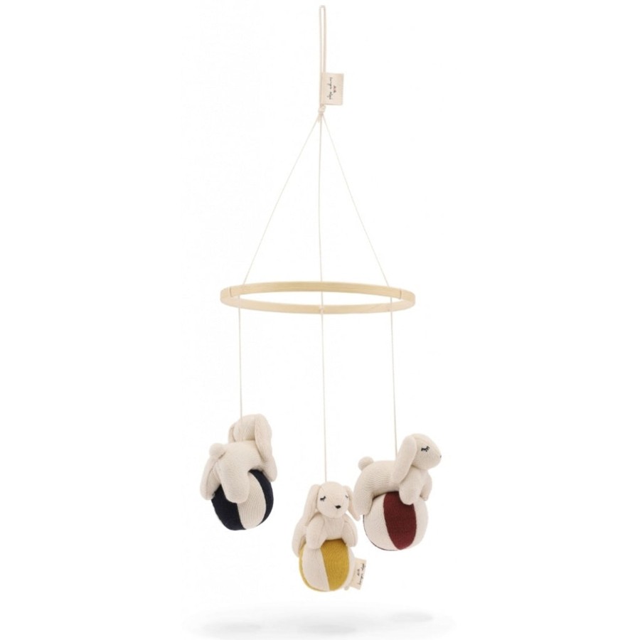 @Home Konges Slojd Mobiles & Wall Hangings | Organic Cotton Rabbits Mobile