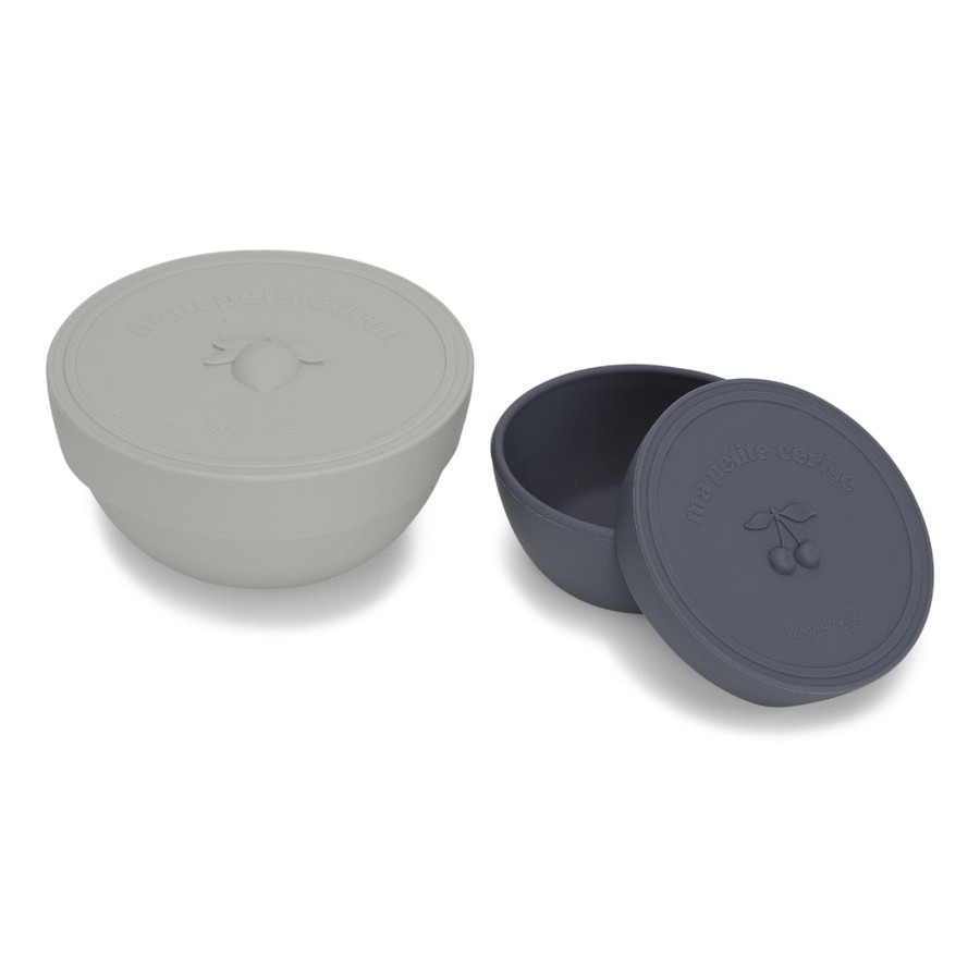 @Home Konges Slojd Plates, Bowls & Cups | 2 Pack Snack Boxes | Topanga Beach/Shadow