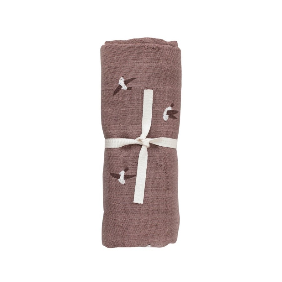 @Home Main Sauvage Valentines | Love Print Muslin Swaddle Blanket