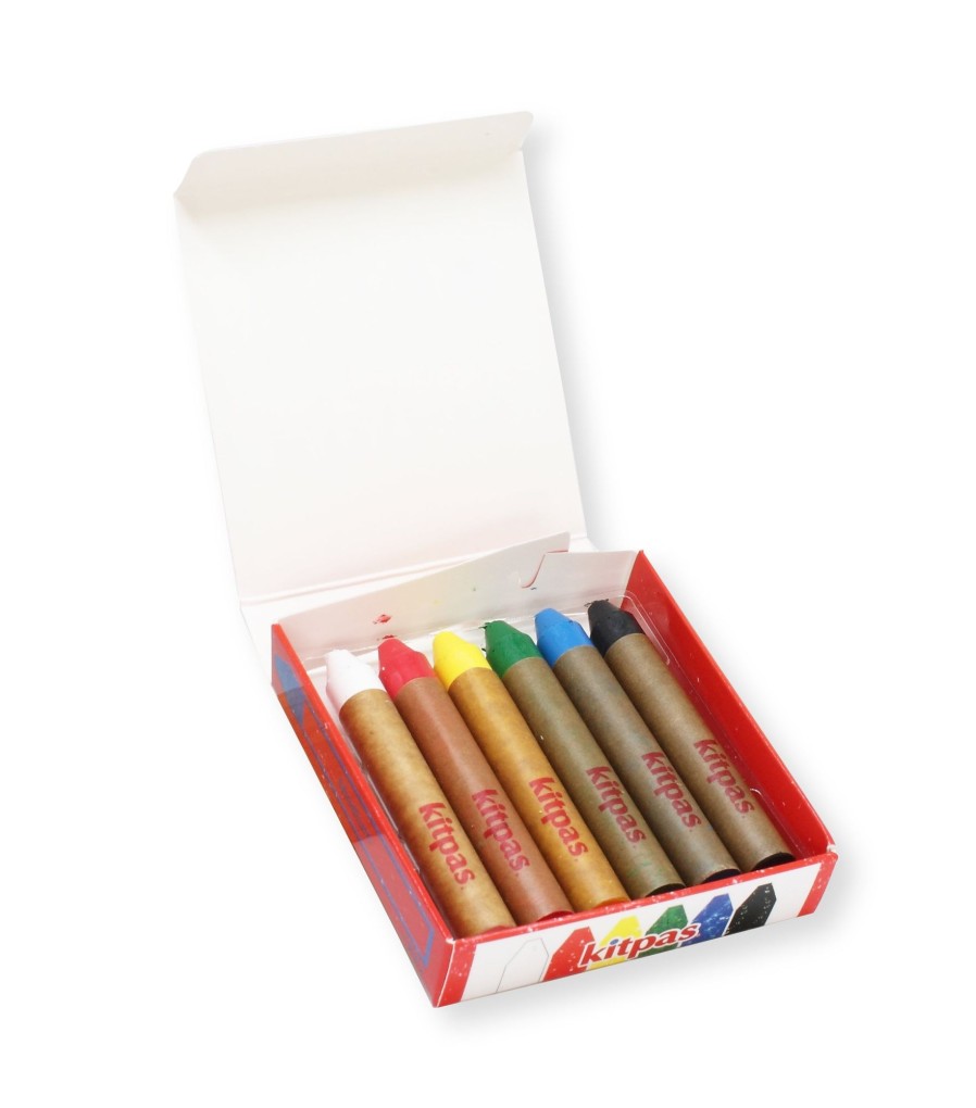 Play & Learn Kitpas Chalk & Crayons | Medium Crayons By Kitpas (6 Colours)