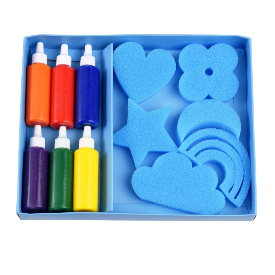 Play & Learn Rex London Colouring | Magic Rainbow Sponge Painting Set