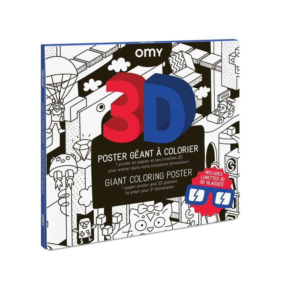 Play & Learn OMY Colouring | Giant Colouring Poster - 3D Video Game By Omy