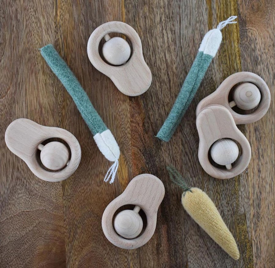 Gifts Tangerine Studio Little Treats | Avocado Rattle Teether