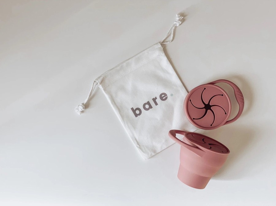 @Home Bare. Plates, Bowls & Cups | Dusty Rose Silicone Snackie Cup