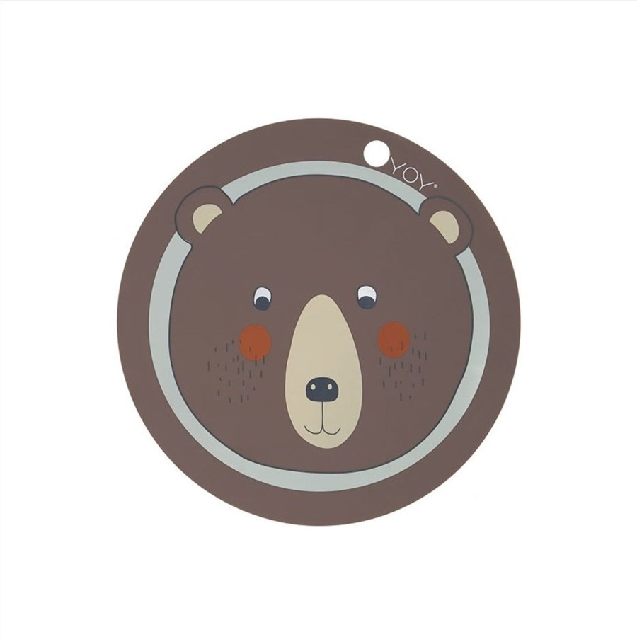 Baby OYOY Baby Mealtime | Bear Placemat | Brown