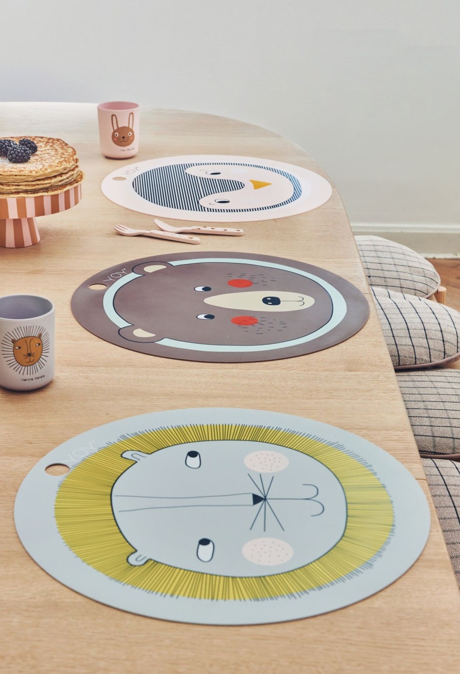 Baby OYOY Baby Mealtime | Bear Placemat | Brown