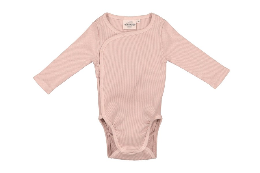 Clothing & Accessories Moumout Bodysuits & Pyjamas | Double Ribbed Cotton Bodysuit | Blush