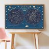 Play & Learn Poppik Stamps & Stickers | Giant Activity Sticker Poster - Sky Map Glow In The Dark With 640 Repositionable Stickers By Poppik