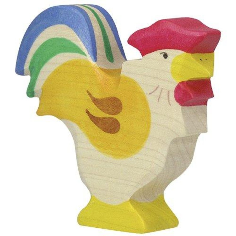 Play & Learn Holztiger Wooden Figures | Rooster Wooden Figure