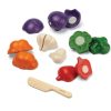 Play & Learn Plan Toys Wooden Toys | 5 Colour Wooden Veggie Set