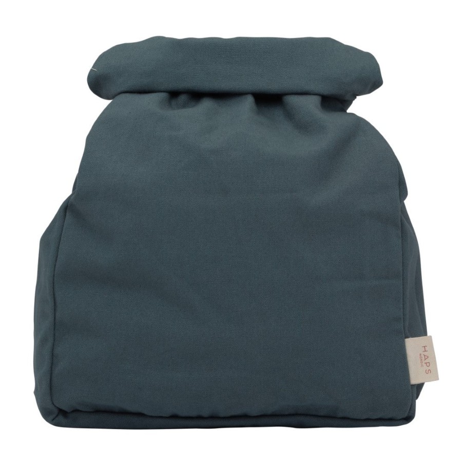 @Home Haps Nordic Lunch Bag & Box | Organic Cotton Canvas Lunch Bag | Ocean