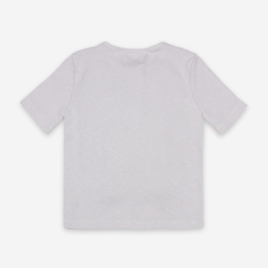 Clothing & Accessories BOBO CHOSES Tops & Bottoms | Stripes Buttoned Organic Cotton T-Shirt