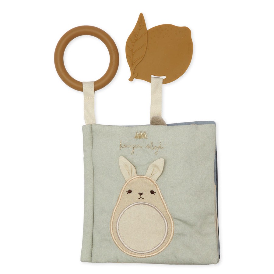 @Home Konges Slojd Mobiles & Wall Hangings | Organic Cotton Bunny Fabric Book