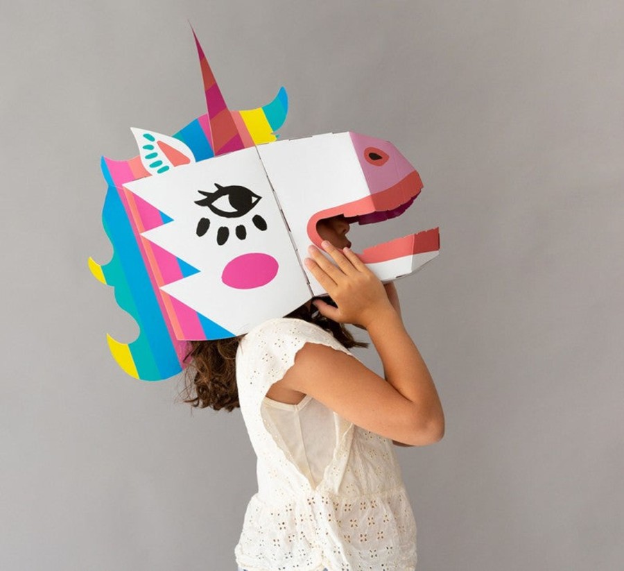 Play & Learn OMY Costume & Dress Up | Omy Unicorn 3D Cardboard Mask