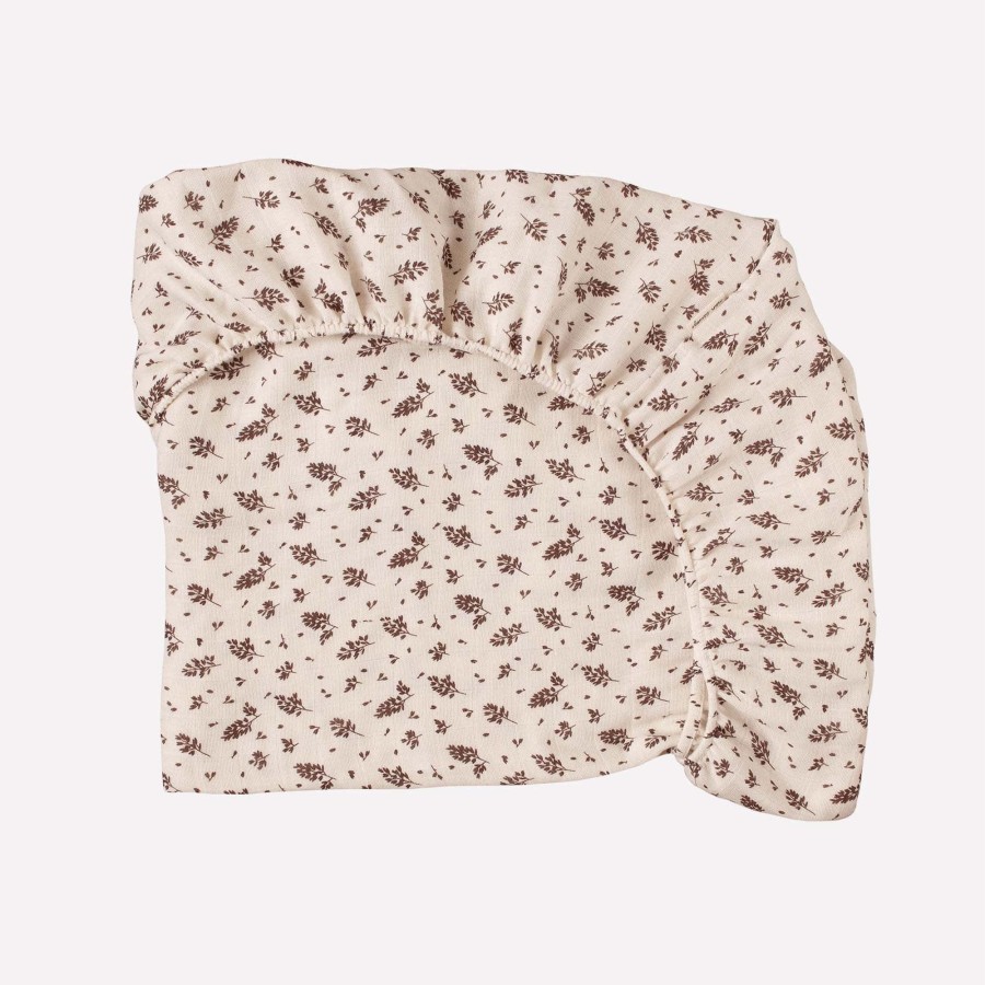 @Home Main Sauvage Sleep | Meadow Print Muslin Fitted Sheet