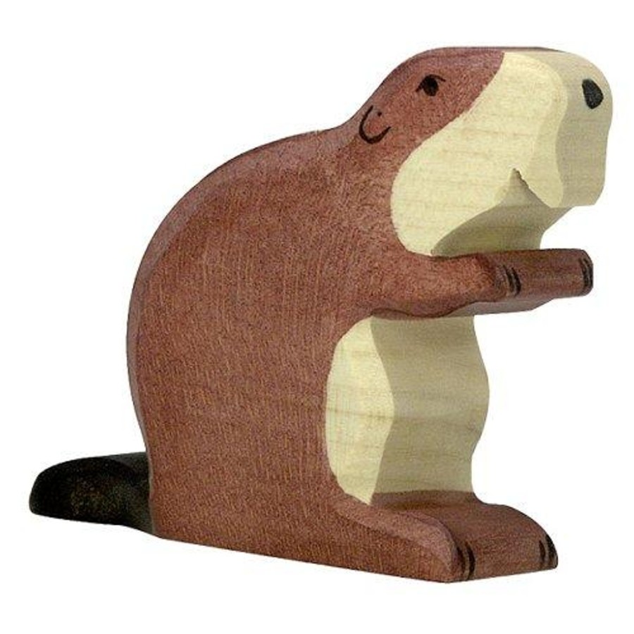 Play & Learn Holztiger Wooden Figures | Beaver Wooden Figure