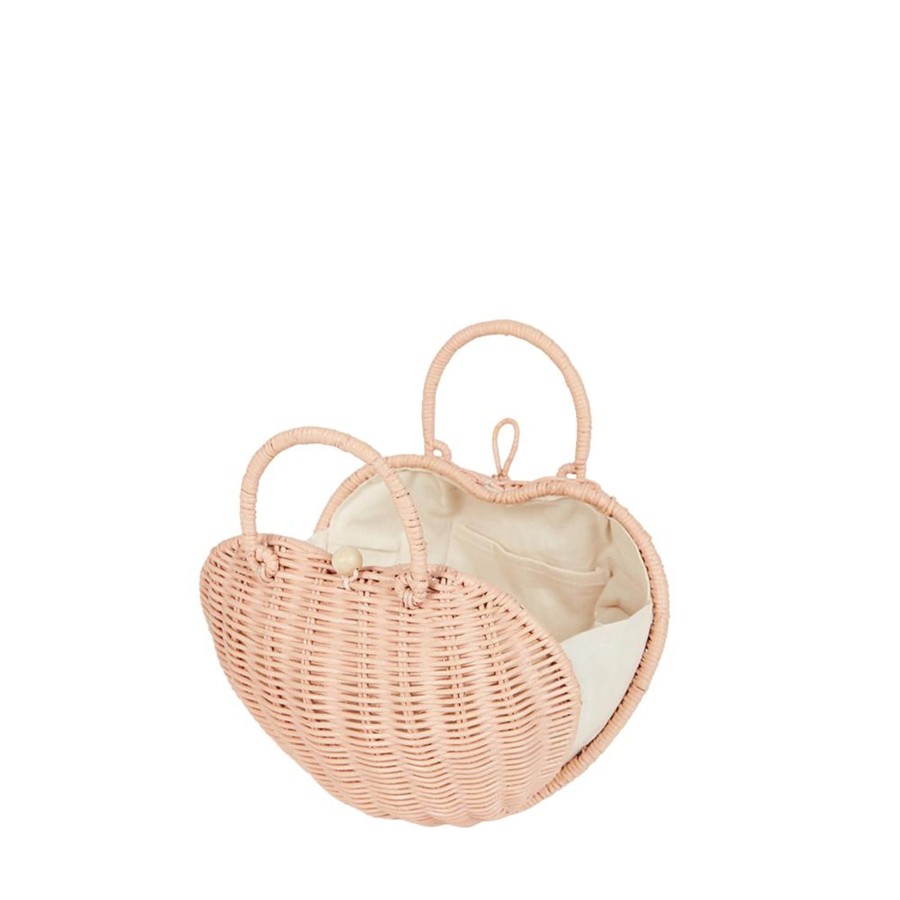 @Home Olli Ella Valentines | Olli Ella Rattan Luvya Bag | Rose