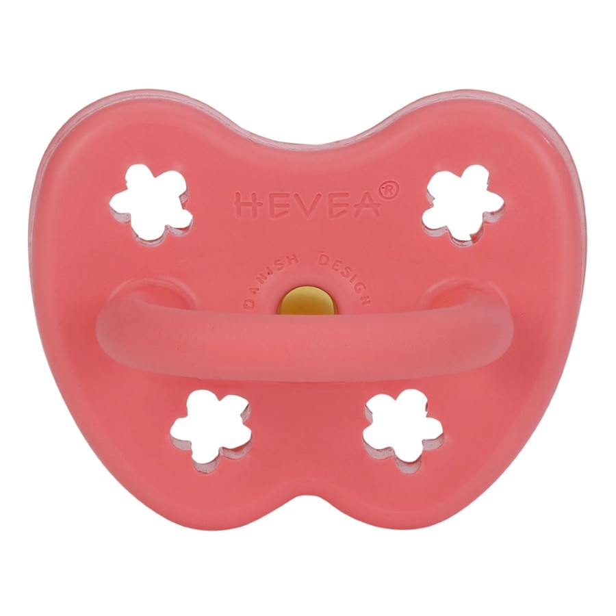 Baby Hevea Pacifiers, Clips & Teethers | Colourful Pacifier 3-36 Mth - Orthodontic In Coral