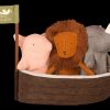 Gifts Maileg Gifts For Newborns | Noah'S Ark With 3 Mini Animals Rattles