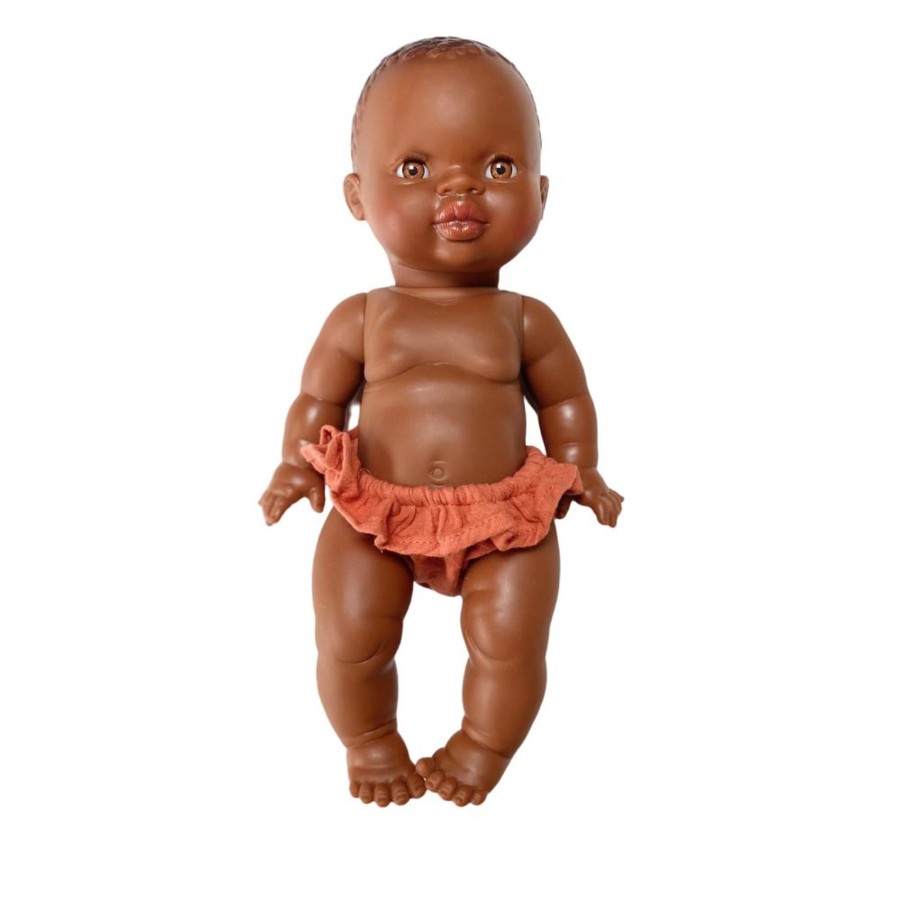 Play & Learn Minikane Dolls & Accessories | Vita Double Gauze Cotton Bikini In Sienna For Gordis Dolls By Minikane