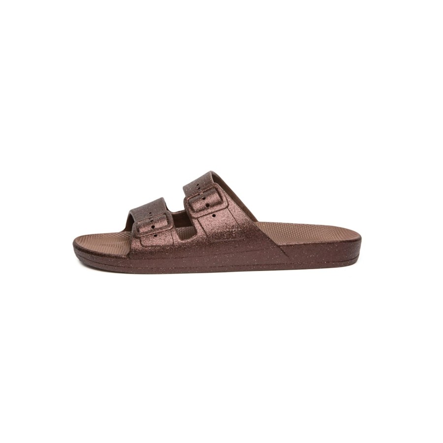 Clothing & Accessories Freedom Moses Shoes | Freedom Moses Slides Shoes | Vanilla Glitter Choco