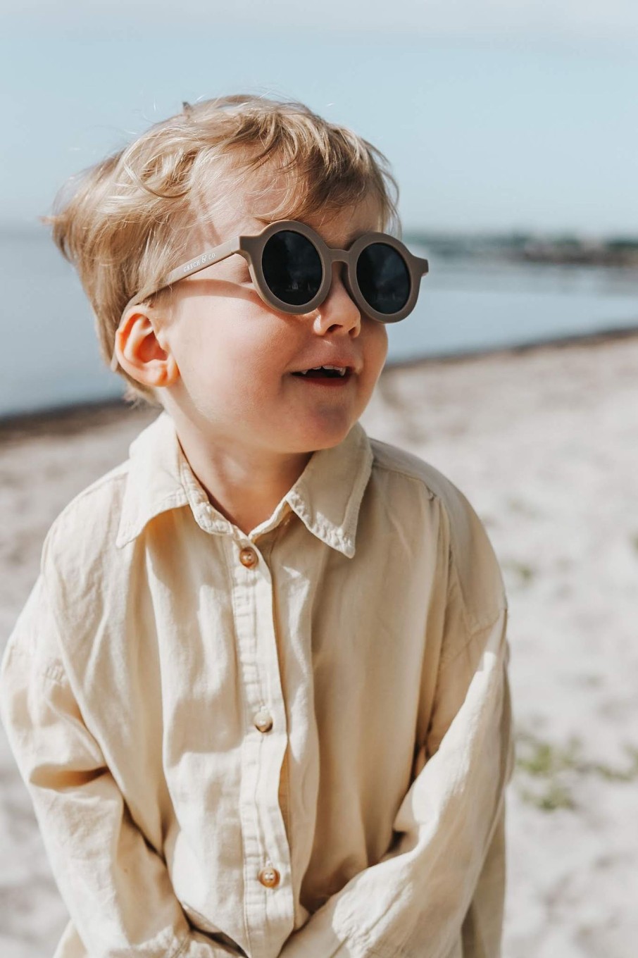 Clothing & Accessories Grech & Co. Sunglasses | Grech & Co. Sustainable Kids Sunglasses With Matte Finish | Stone