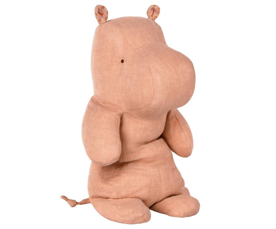 Baby Maileg Soft Toys | Safari Friends, Medium Hippo | Dusty Rose