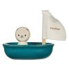 Play & Learn Plan Toys Bath Toys | Polar Bear Sailing Boat