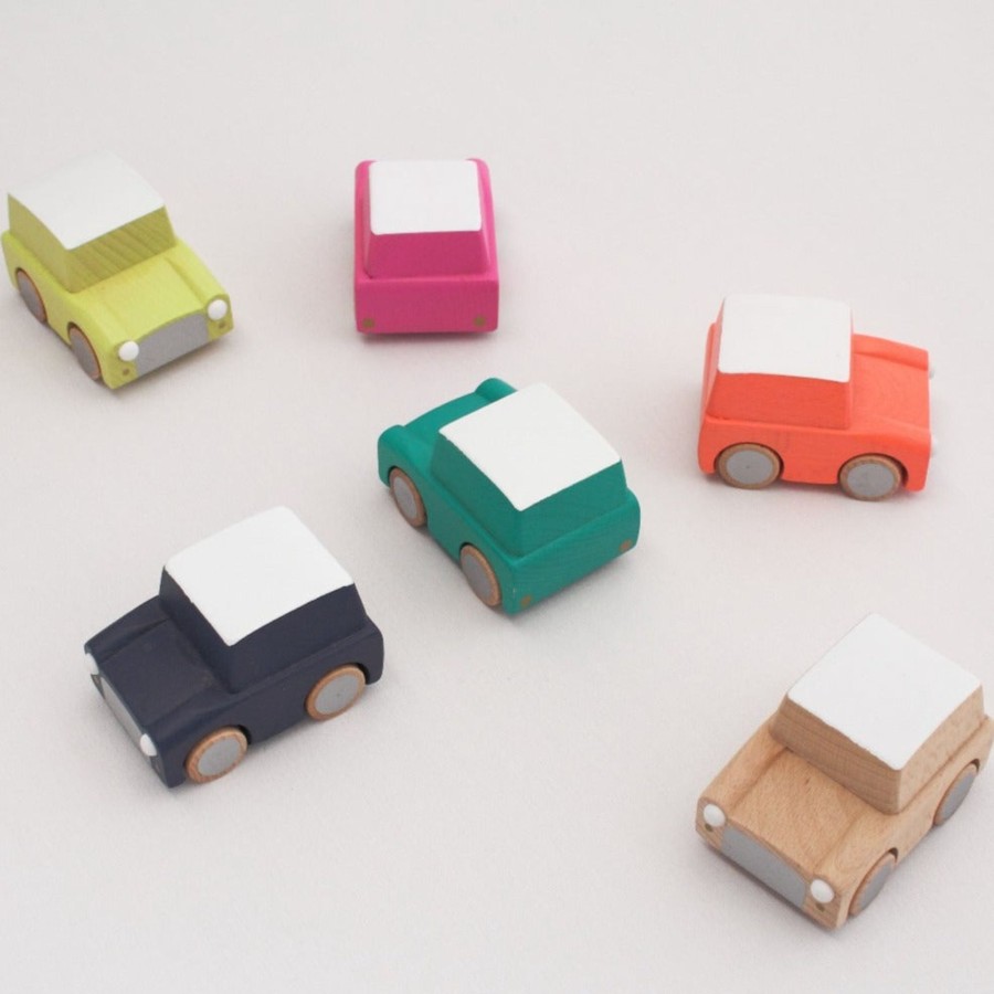 Play & Learn kiko & gg Wooden Toys | Kiko & Gg Kuruma Classic Wooden Wind Up Car | Green