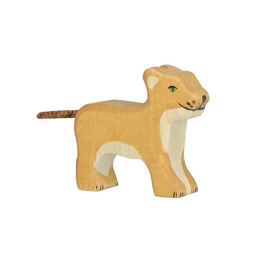 Gifts Holztiger Little Treats | Small Standing Lion Wooden Figure