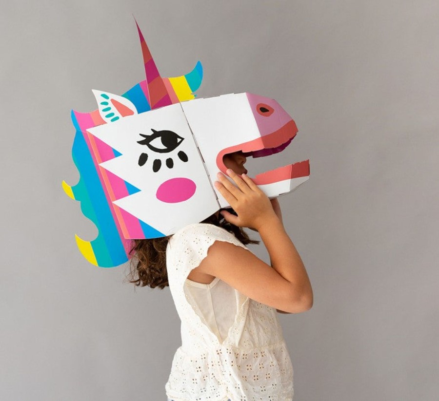 Play & Learn OMY Colouring | Omy Unicorn 3D Cardboard Mask